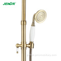 Bathroom Shower Mixer System Shower Set Vintage Classic Gold Bathroom Shower Faucet Supplier